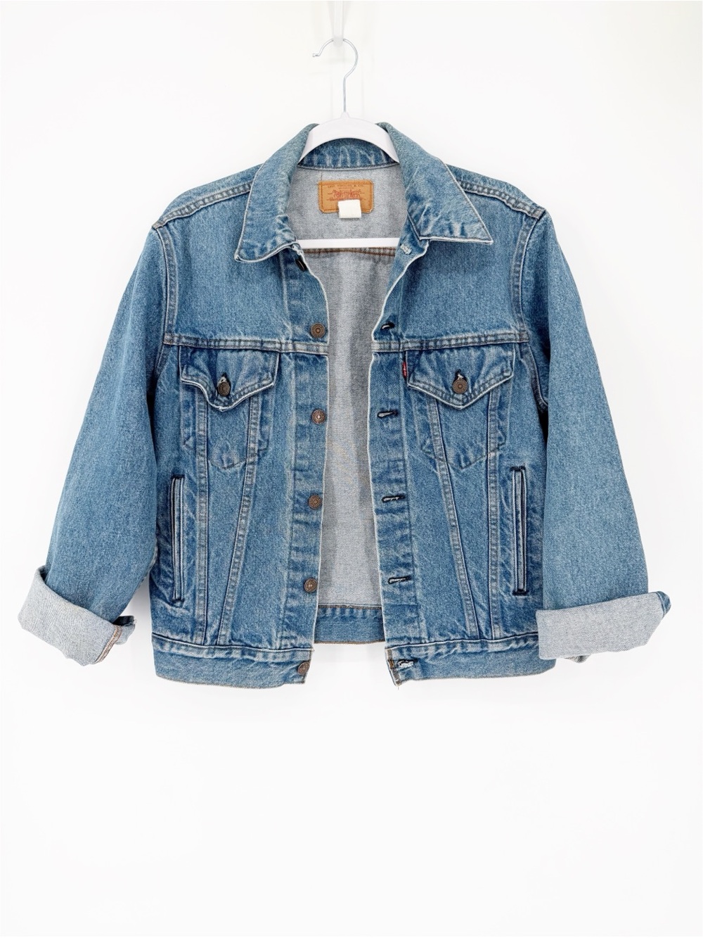 Vintage 80s Levis Denim Trucker Jacket Size Medium Blue 70507-4890